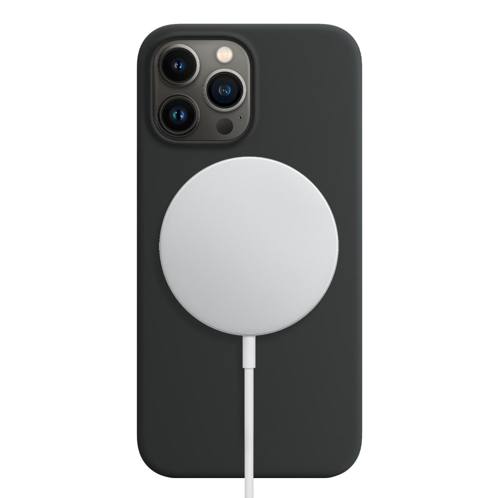 Coque MagSafe aimantée rigide de couleur noire pour iPhone 13, 13 mini, 13 Pro et 13 Pro Max