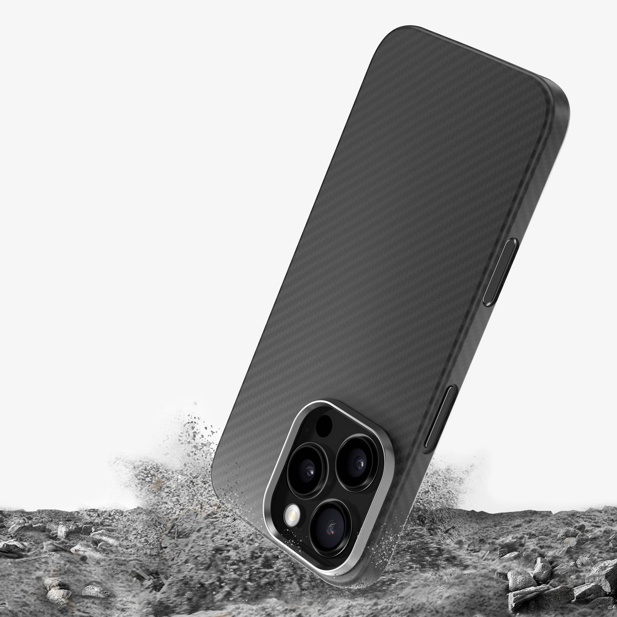 Coque iPhone 16 / Plus / Pro / Max fibre de carbone