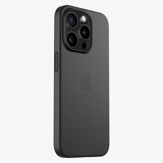 Coque noire iPhone 15, 15 Pro, 15 Pro Max, 15 Plus - la plus fine du monde avec 0.33mm d'épaisseur