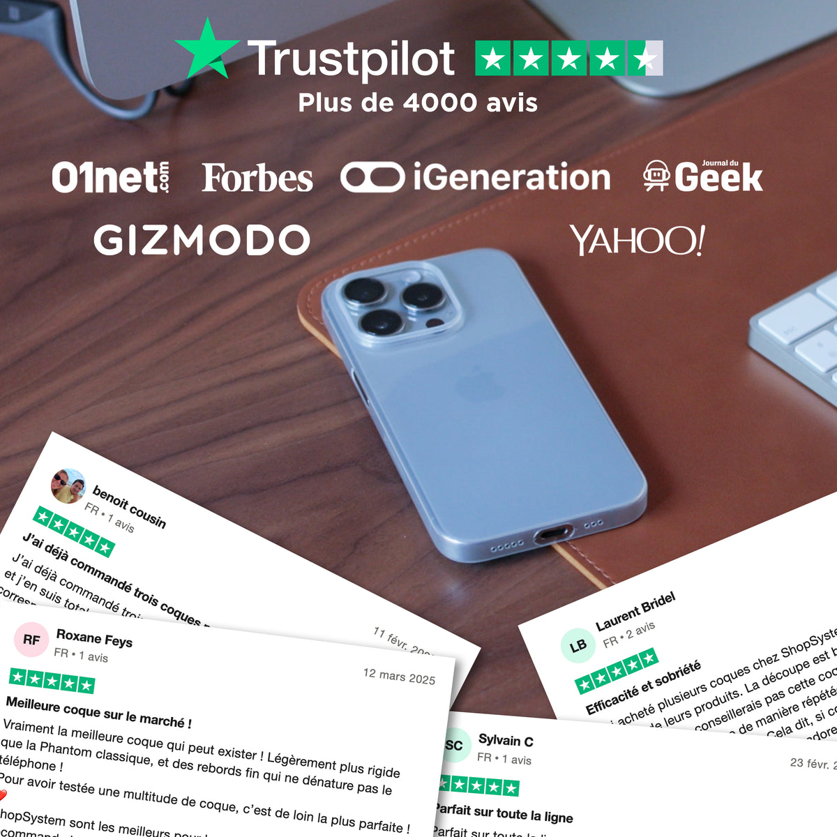 Pack PHANTOM, Verre trempé & Protections de caméra pour iPhone 15 Pro