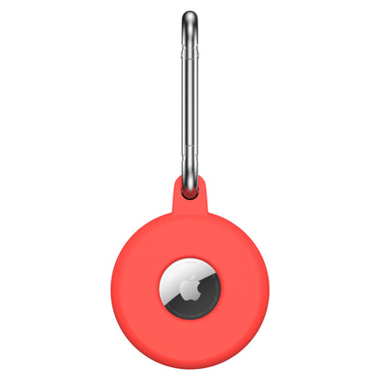 Coque AirTag en silicone avec mousqueton en acier inoxydable - Orange