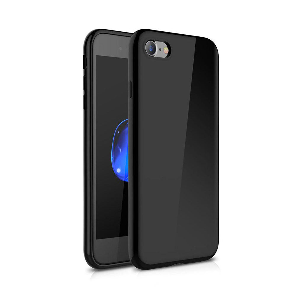 Coque SLEEK pour iPhone SE 2022, 2020, 7 et 8 - Noir laqué, souple et super fine